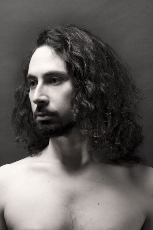 black and white portrait