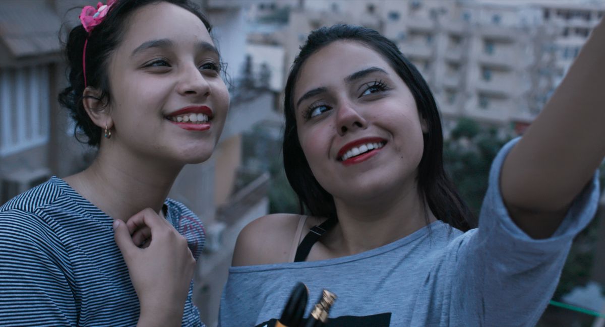 Two young women taking a selfie
